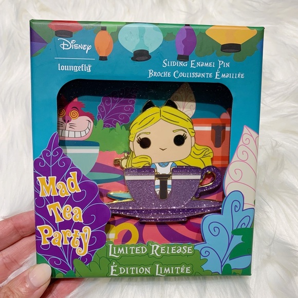 Disney Loungefly Mad Tea Party Pin Limited Release Funko Pop NEW Sliding Enamel - Picture 2 of 8